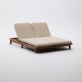 Turqueta double sun lounger in 100% FSC solid teak wood
