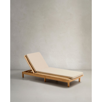 Galea sunbed in solid teak and FSC 100% synthetic rattan