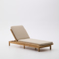 Galea sunbed in solid teak and FSC 100% synthetic rattan