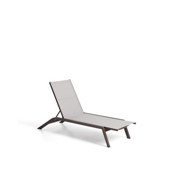 Capraia stackable aluminum sunbed