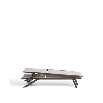 Capraia stackable aluminum sunbed