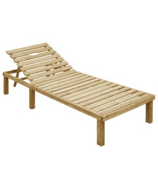 Sunbed in Impregnated Pine Wood