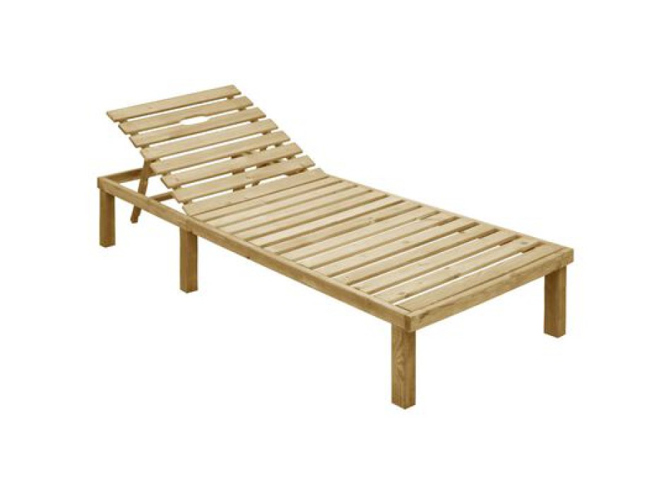 Sunbed in Impregnated Pine Wood