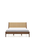 Elan bed, walnut veneer and solid wood, 160x200cm mattress, FSC Mix Credit