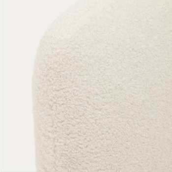 Martina bed with removable cover in ecru lambskin 