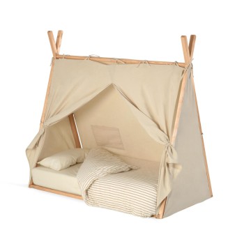 Maralis tipi bed in solid beech wood