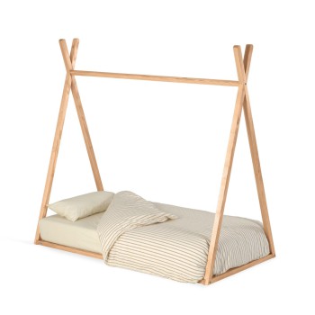 Maralis type bed in solid beech wood
