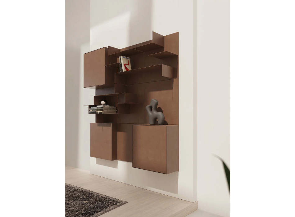 Opera 3X3 Siderio wall bookcase