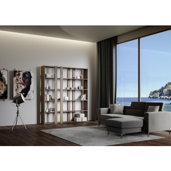 Kato Bookcase - Composition A Kato 6R 2 sides 4 long bands White Ash