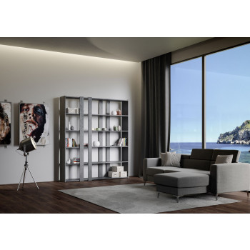 Kato Bookcase - Composition A Kato 6R 2 sides 4 long bands White Ash