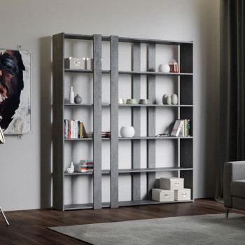 Kato Bookcase - Composition A Kato 6R 2 sides 4 long bands White Ash