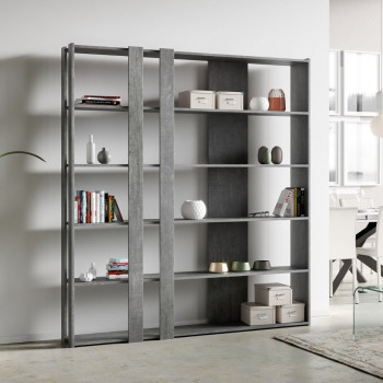 Kato Bookcase - Composition C Kato 6R 2 sides 4 long bands White Ash