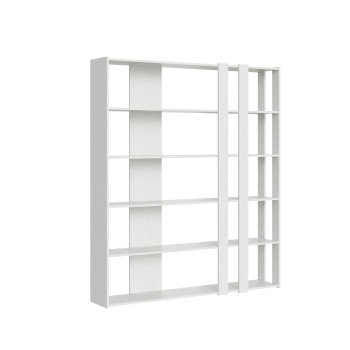 Kato Bookcase - Composition C Kato 6R 2 sides 4 long bands White Ash