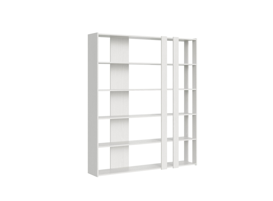 Kato Bookcase - Composition C Kato 6R 2 sides 4 long bands White Ash