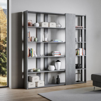 Kato Bookcase - Composition D Kato 6R 2 sides 4 long bands White Ash