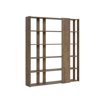 Kato Bookcase - Composition D Kato 6R 2 sides 4 long bands White Ash