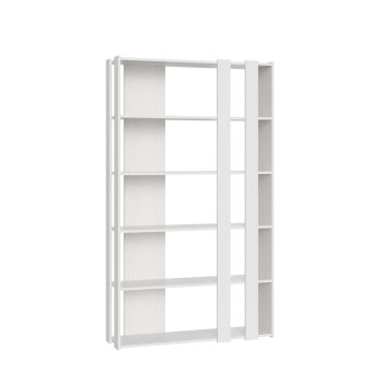 Kato Small Bookcase - Small B Kato 6R Composition 2 sides 4 long bands White Ash