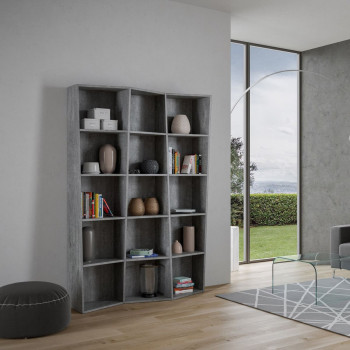 Trek Bookcase - 3-Element Trek Bookcase in White Ash