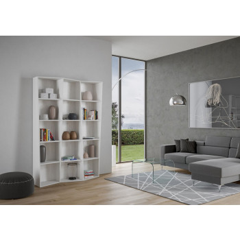 Trek Bookcase - 3-Element Trek Bookcase in White Ash