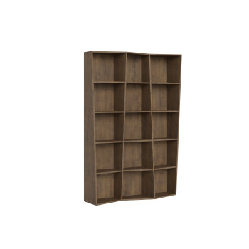 Trek Bookcase - 3-Element Trek Bookcase in White Ash