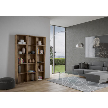 Trek Bookcase - 3-Element Trek Bookcase in White Ash