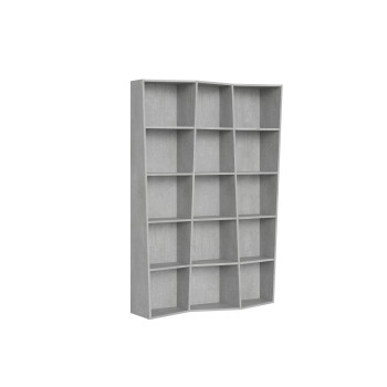 Trek Bookcase - 3-Element Trek Bookcase in White Ash