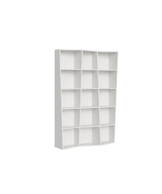 Trek Bookcase - 3-Element Trek Bookcase in White Ash