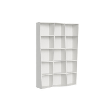 Trek Bookcase - 3-Element Trek Bookcase in White Ash