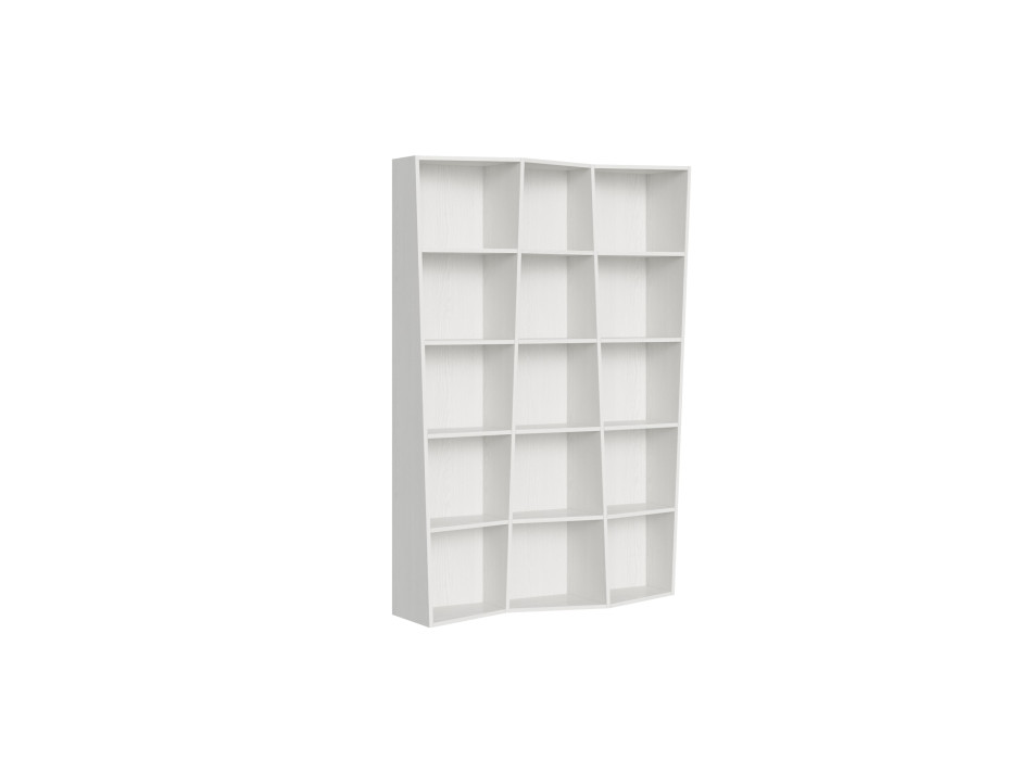 Trek Bookcase - 3-Element Trek Bookcase in White Ash