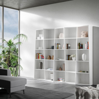 Trek Bookcase - 5-Element Trek Bookcase in White Ash