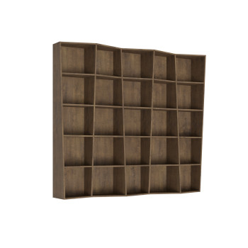 Trek Bookcase - 5-Element Trek Bookcase in White Ash