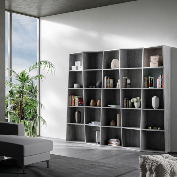 Trek Bookcase - 5-Element Trek Bookcase in White Ash