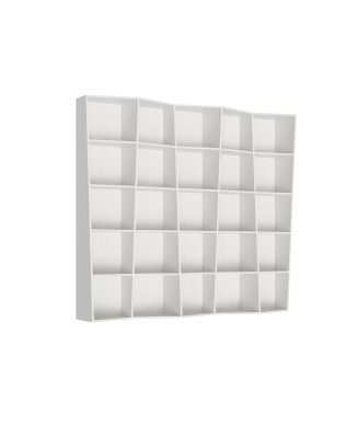 Trek Bookcase - 5-Element Trek Bookcase in White Ash