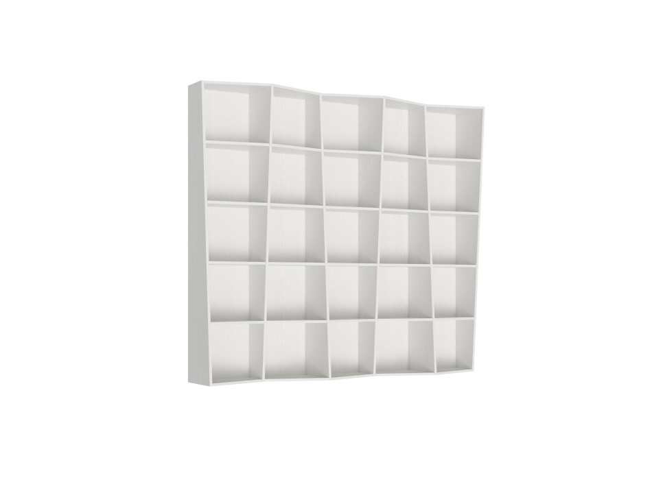 Trek Bookcase - 5-Element Trek Bookcase in White Ash