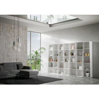 Trek Bookcase - 7-Element Trek Bookcase in White Ash