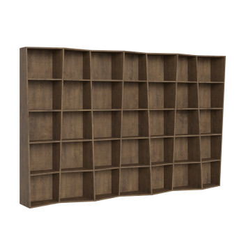 Trek Bookcase - 7-Element Trek Bookcase in White Ash