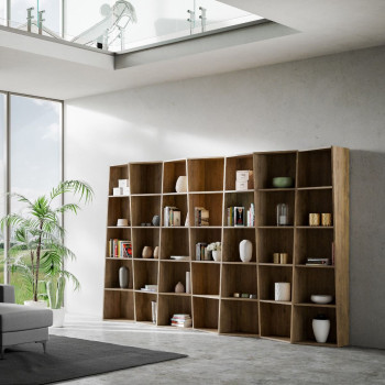 Trek Bookcase - 7-Element Trek Bookcase in White Ash