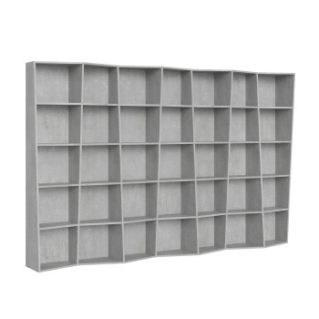 Trek Bookcase - 7-Element Trek Bookcase in White Ash