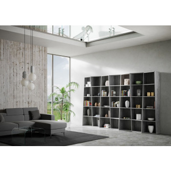 Trek Bookcase - 7-Element Trek Bookcase in White Ash