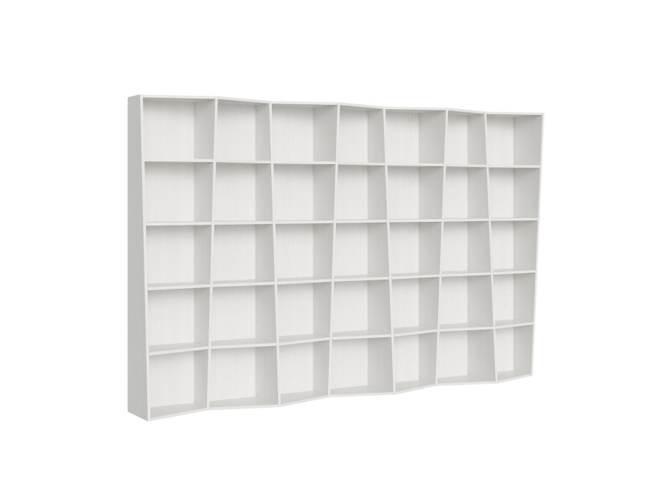 Trek Bookcase - 7-Element Trek Bookcase in White Ash