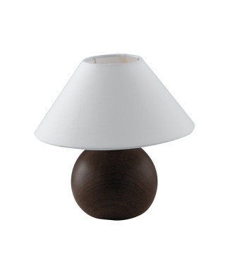 OAK WOOD LAMP OAK/WHITE 1XE14 23X23CM