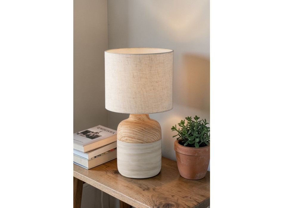 WOODY IVORY 1XE27 22X41CM LAMP