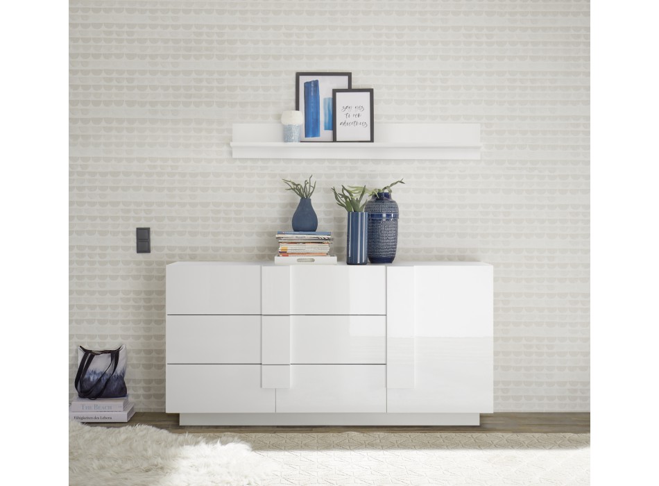 JUPITER 1-door, 3-drawer sideboard, 182x44x90 cm