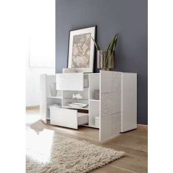 MIRO 2-door 2-drawer sideboard, 181x84x43 cm, white
