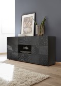MIRO 2-door 2-drawer sideboard, black