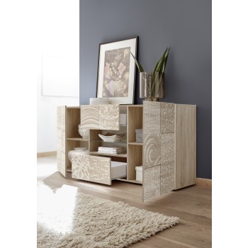 MIRO 2-door 2-drawer sideboard, 181x84x43 cm, oak color