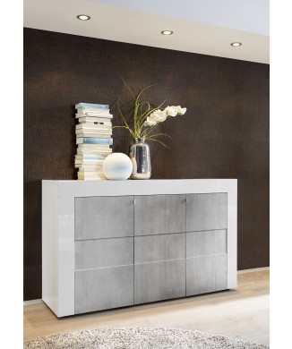 Sideboard with 3 doors EASY 138x41,4x83,7 cm concrete colour