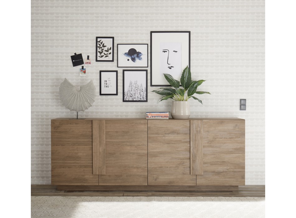 JUPITER 4-door sideboard 241x44x90 cm, walnut color