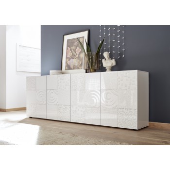 MIRO 4-door sideboard 241x84x43 cm, white