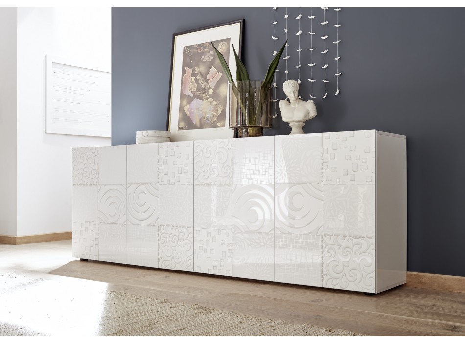 MIRO 4-door sideboard 241x84x43 cm, white